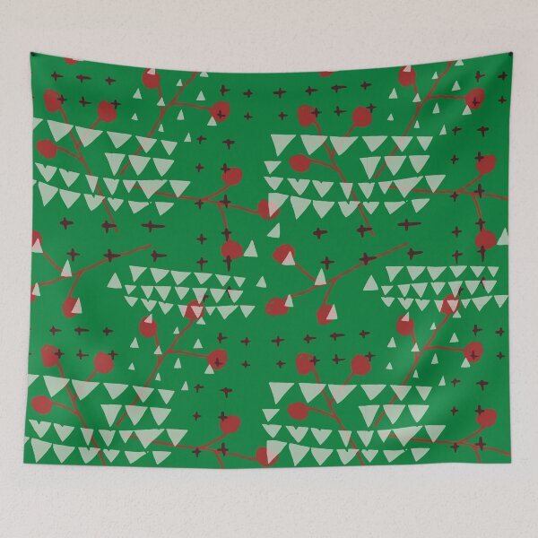 Item preview, Christmas Abstract Holly Pattern designed and sold by autumnchu.