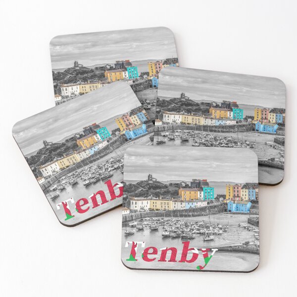 Item preview, Tenby Town Houses With Text designed and sold by Paul Thompson Photography.