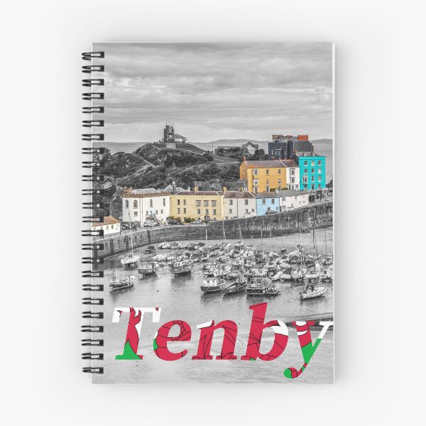 Item preview, Tenby Town Houses With Text designed and sold by Paul Thompson Photography.