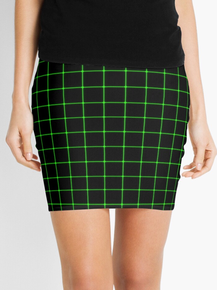 bright green plaid skirt