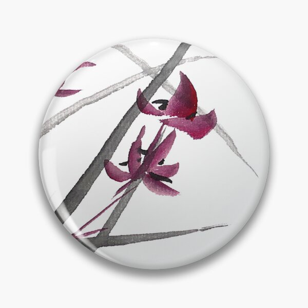 Item preview, Chinese Orchid - red - no Cally designed and sold by Birgit Moldenhauer.