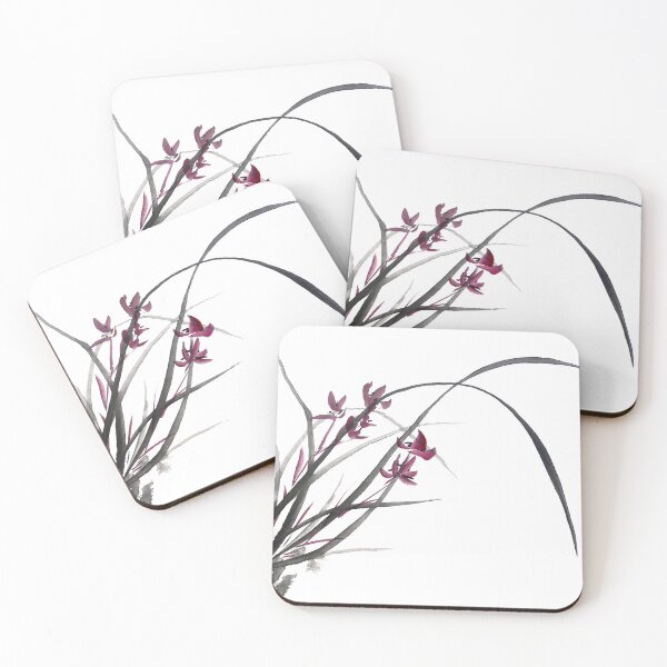 Item preview, Chinese Orchid - red - no Cally designed and sold by Birgit Moldenhauer.