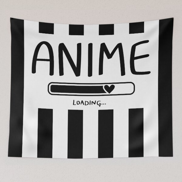 Item preview, Black and white vertical striped top, Anime Loading designed and sold by MokonoKokoro.