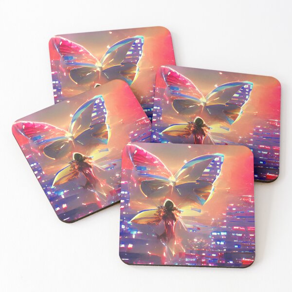 Item preview, butterfly in the city / art / painting - abstract  designed and sold by Laurania.