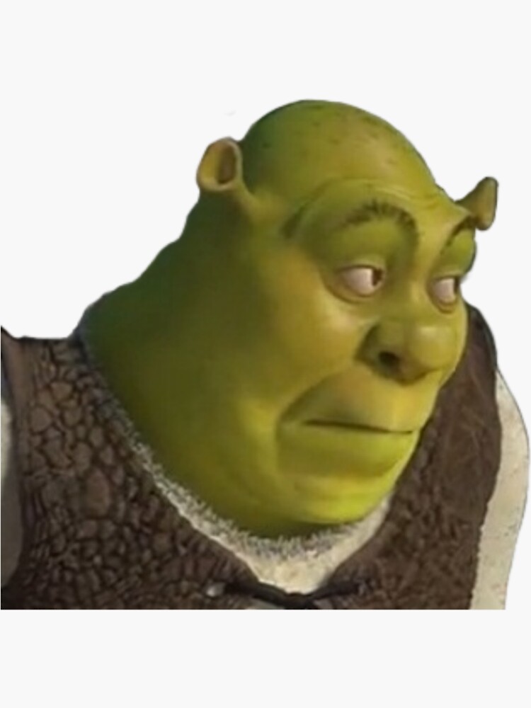 Shrek Meme Sticker for Sale by yeehawboyy