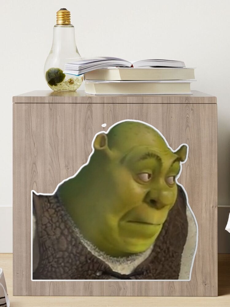 Shrek Meme Sticker for Sale by yeehawboyy