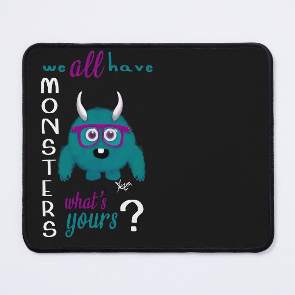 Item preview, We all have monsters what is yours Cute monster with glasses designed and sold by byMariZen.