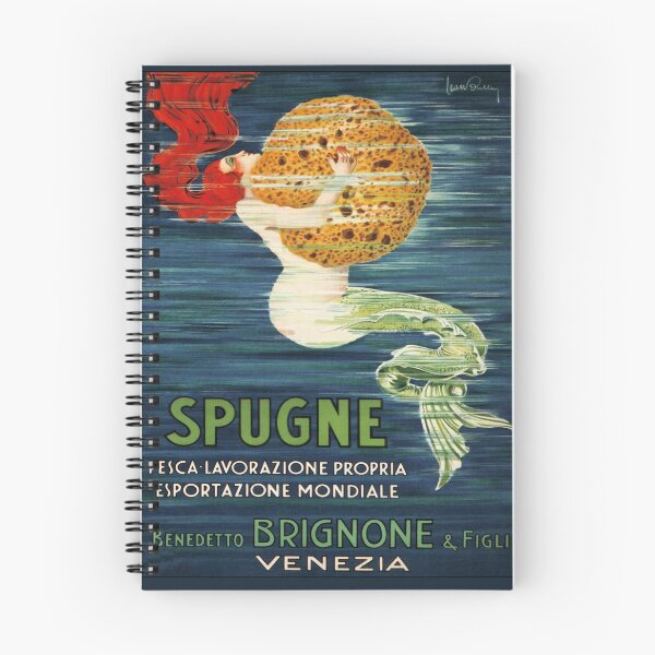 Item preview, Mermaid hugging a sponge Italian advert sponge company designed and sold by Glimmersmith.