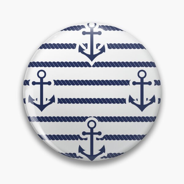 Item preview, Nautical Blue Anchor Pattern, Nautical Boat Rope Stripes designed and sold by newburyboutique.