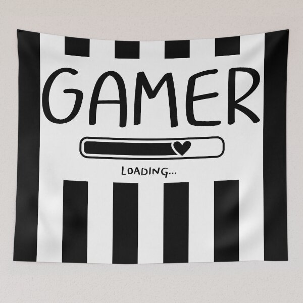 Item preview, Black and white vertical striped top, Gamer Loading designed and sold by MokonoKokoro.