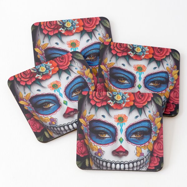 Item preview, Colorful Day of the Dead Mask Oil Painting - Add Vibrancy and Tradition to Your Home designed and sold by ABArtByAlexST.