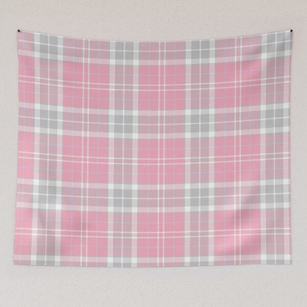 Item preview, Pink & Gray Vintage Checkered Plaid designed and sold by newburyboutique.