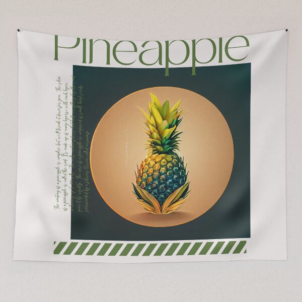 Item preview, Light Green Simple Anatomy of a Pineapple  designed and sold by TheCreativeFab.