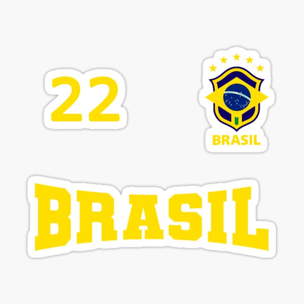 "Brasil 2022 Azul, número 22" Sticker for Sale by Tefawt | Redbubble