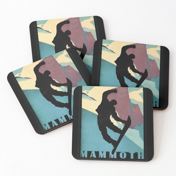 Item preview, Mammoth Snowboarding Dude winter sport travel poster designed and sold by Glimmersmith.