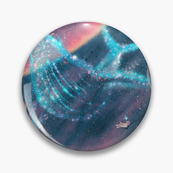 Item preview, Space ocean with a whale and an astronaut  designed and sold by snowlco.