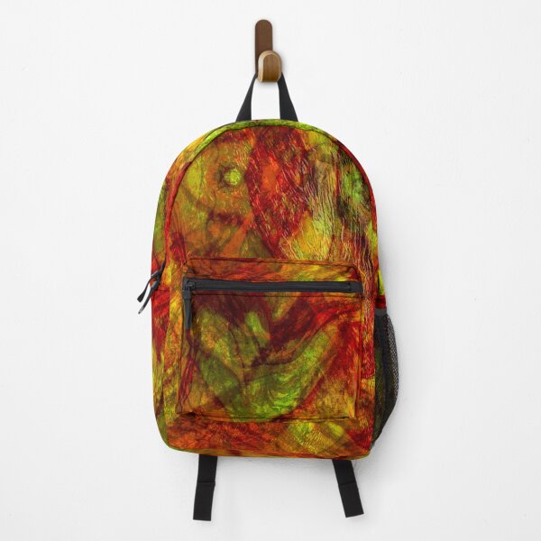 Item preview, Symmetric Abstract Yellow Green and Orange with Earthy Lines Design - Geometric Lizard designed and sold by AbstruseArtisan.