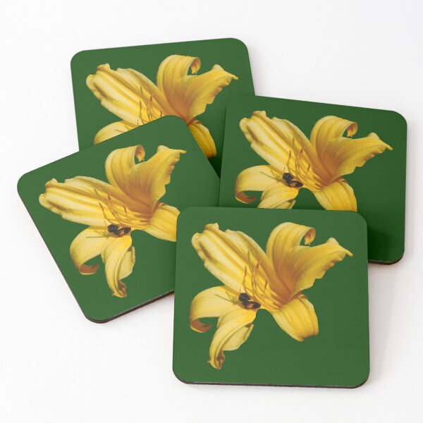 Item preview, Maine bee feeding from lily (greenbackground) designed and sold by PowerfulPhotos.
