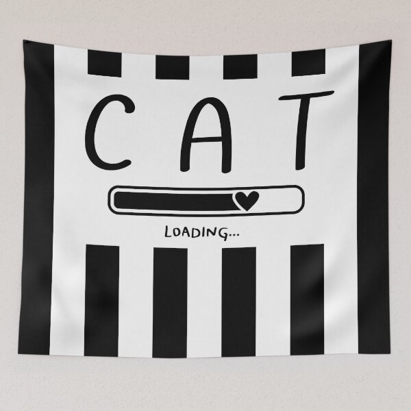 Item preview, Black and white vertical striped top, Cat Loading designed and sold by MokonoKokoro.