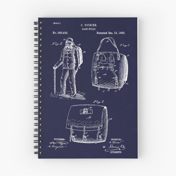 Item preview, The First Backpack, antique blueprint drawing from 1882 designed and sold by Glimmersmith.