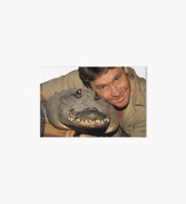 Steve Irwin and Croc Art Board