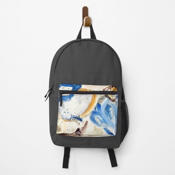 Item preview, Neutral blue and brown contemporary painting designed and sold by Grey Robinson.