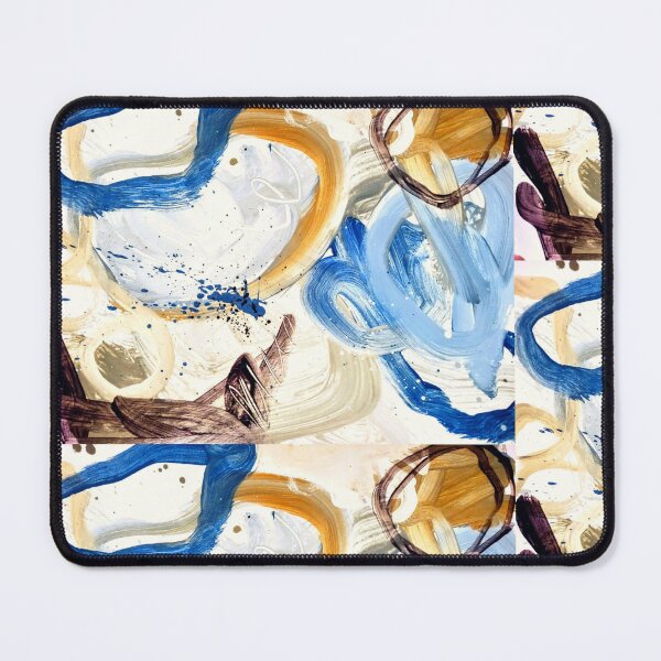Item preview, Neutral blue and brown contemporary painting designed and sold by Grey Robinson.