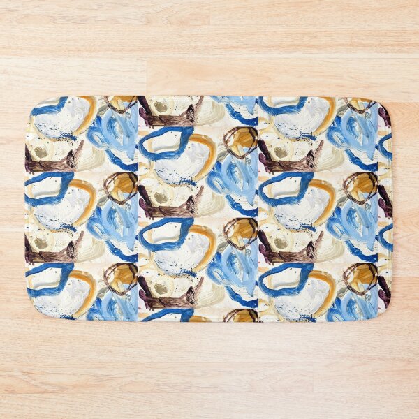 Item preview, Neutral blue and brown contemporary painting  designed and sold by Grey Robinson.