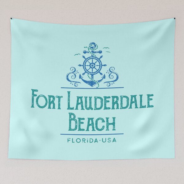 Item preview, Fort Lauderdale Beach Florida Vintage Nautical Design designed and sold by Futurebeachbum.
