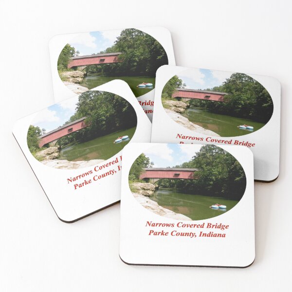 Item preview, Narrows Covered Bridge in Indiana designed and sold by gotucoveredart.