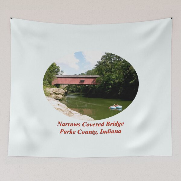 Item preview, Narrows Covered Bridge in Indiana designed and sold by gotucoveredart.
