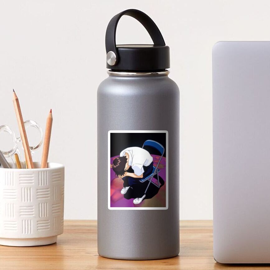 "Shinji in a Chair Meme" Sticker for Sale by Amineangx | Redbubble