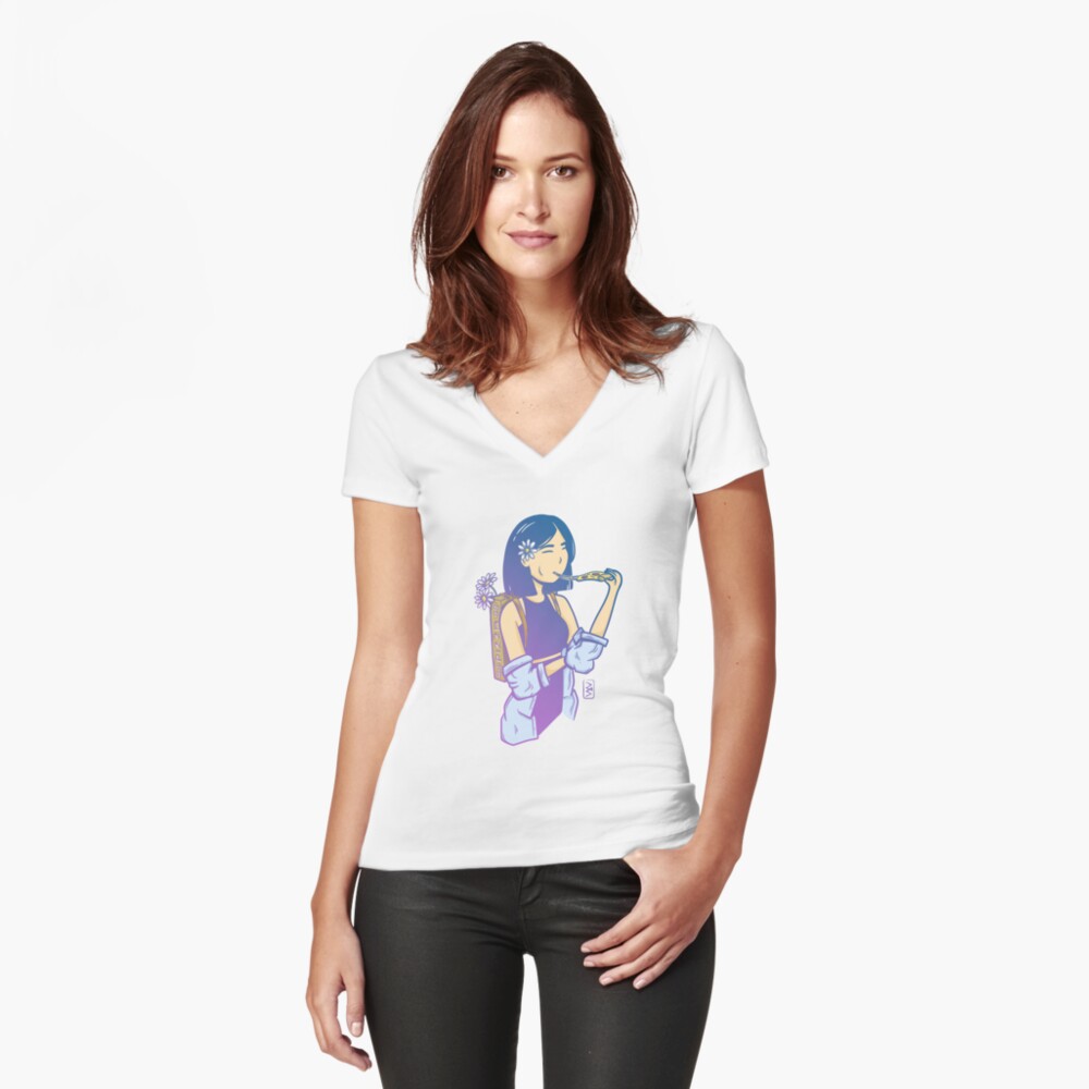 Item preview, Fitted V-Neck T-Shirt designed and sold by vymaing.