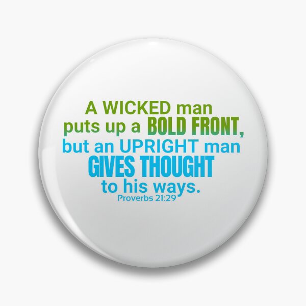 Item preview, Proverbs 21:29 A Wicked Man (Green Blue Gradient) designed and sold by rainbowsinks.