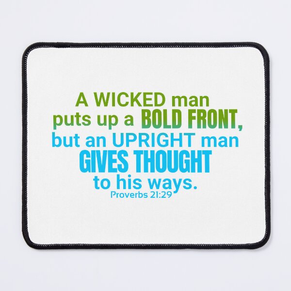 Item preview, Proverbs 21:29 A Wicked Man (Green Blue Gradient) designed and sold by rainbowsinks.
