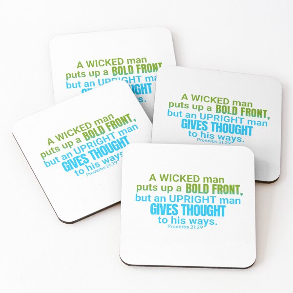 Item preview, Proverbs 21:29 A Wicked Man (Green Blue Gradient) designed and sold by rainbowsinks.