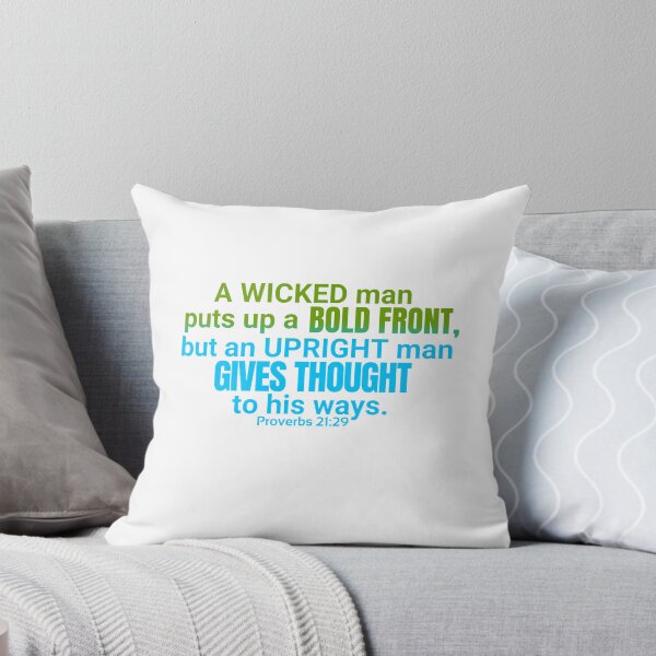 Item preview, Proverbs 21:29 A Wicked Man (Green Blue Gradient) designed and sold by rainbowsinks.