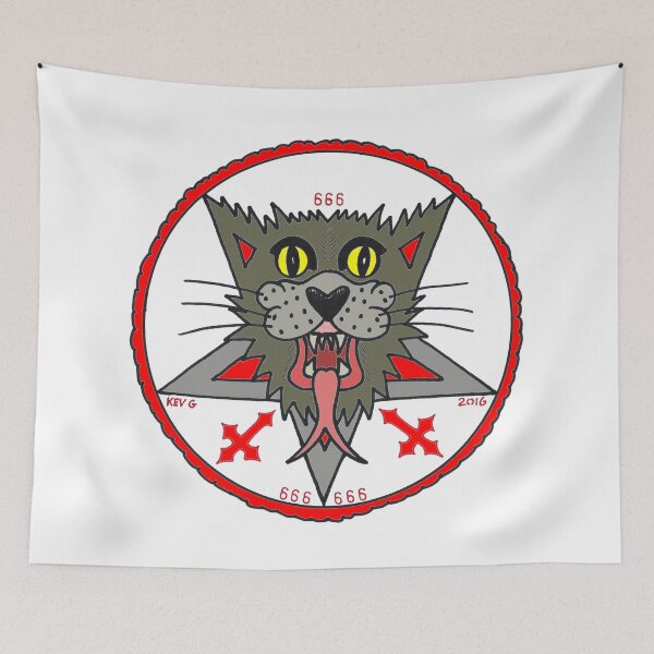 Item preview, Gray Cat on white - Art By Kev G designed and sold by ArtByKevG.