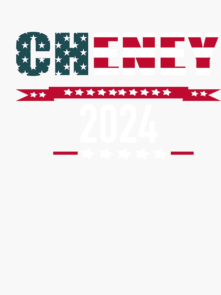 "Liz Cheney 2024 Vote For President American USA Flag" Sticker for Sale