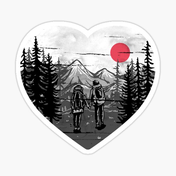 Hike and Love Sticker