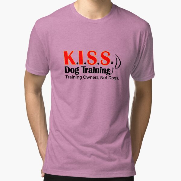 KissDogTraining Logo Black Lettering Tri-blend T-Shirt