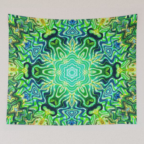Item preview, Hippie Vibes Abstract Kaleidoscope Radial Symmetry Pattern Boho Aesthetic Art 6 of 12 designed and sold by Beachy.