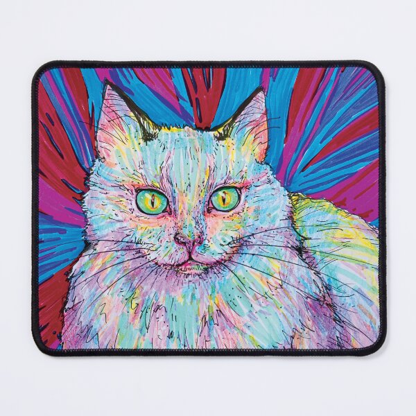 Item preview, Colorful cat staring into your soul designed and sold by RubyMagician.