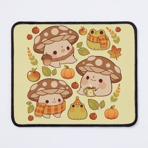 Item preview, Cute mushroom and froggie fall designed and sold by Rihnlin.