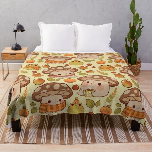 Item preview, Cute mushroom and froggie fall designed and sold by Rihnlin.
