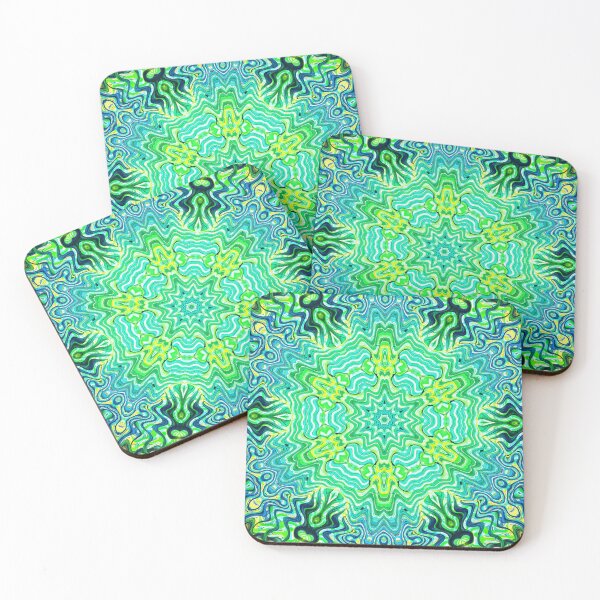 Item preview, Hippie Vibes Abstract Kaleidoscope Radial Symmetry Pattern Boho Aesthetic Art 7 of 12 designed and sold by Beachy.