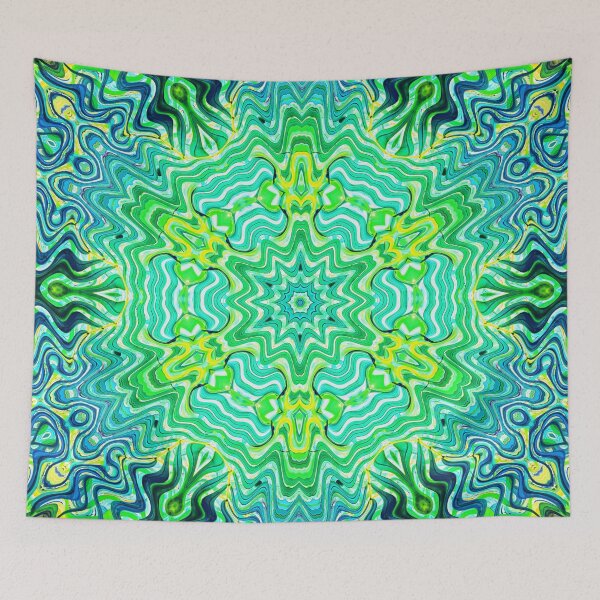 Item preview, Hippie Vibes Abstract Kaleidoscope Radial Symmetry Pattern Boho Aesthetic Art 7 of 12 designed and sold by Beachy.