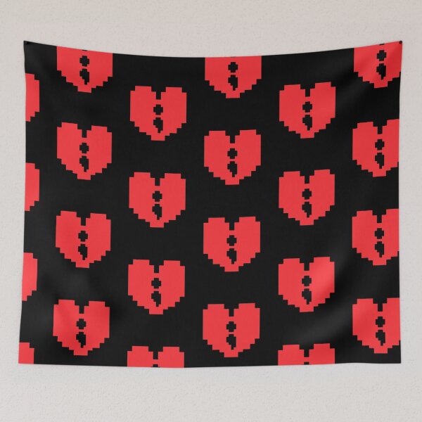 Item preview, Pixel Heart with Semi-colon designed and sold by MaxIsConfused.