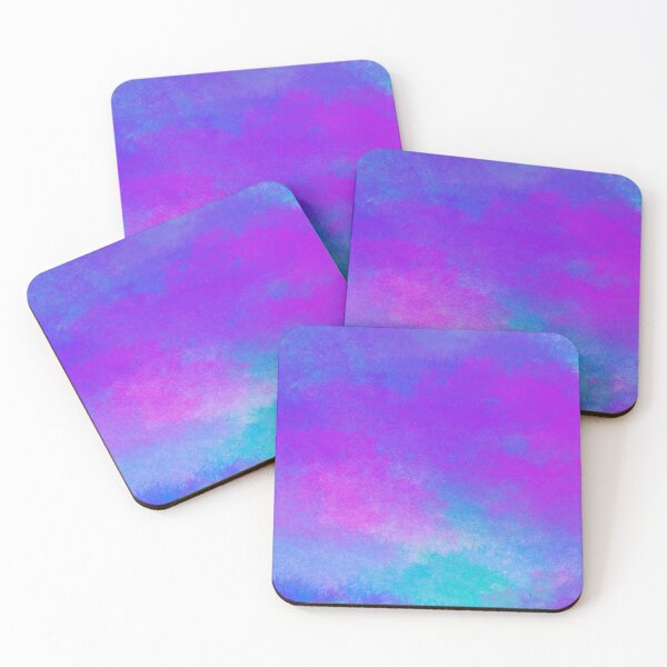 Item preview, Neon Teal Blue Purple Cloudy Day designed and sold by awsomepatterns.