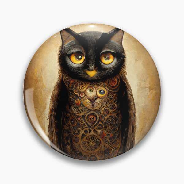 Item preview, Cat And Owl ArtWork designed and sold by ZAKAABDE2020.